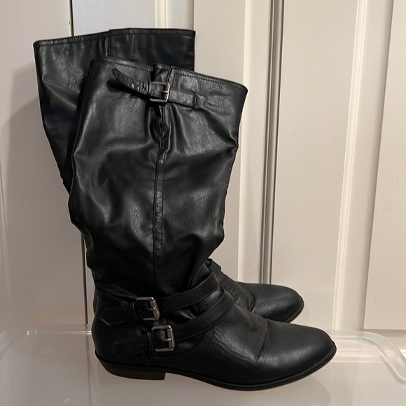 Madden girl Elsiee tall boots black 9 - Picture 1 of 5